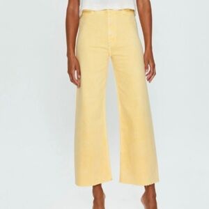 Penny High Rise Wide Leg Crop Jean- Soft Honey